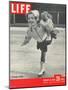 3-yr old Helen Ann Rousselle Skating at Rockefeller Center Ice Rink, January 16, 1950-George Silk-Mounted Photographic Print