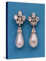 30:'Mancini Pearls', Earrings Given by Louis Xiv to Maria Mancini, C.Mid-17th Century-null-Stretched Canvas
