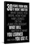 30 Years From Now (Black) Motivational-null-Framed Poster