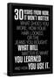 30 Years From Now (Black)-null-Framed Poster