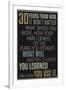 30 Years From Now (Colorful) Motivational ArtPoster-null-Framed Art Print