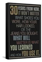 30 Years From Now (Colorful) Motivational-null-Framed Stretched Canvas