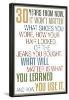 30 Years From Now (Light) Motivational-null-Framed Poster