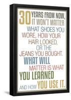 30 Years From Now (Light) Motivational-null-Framed Poster