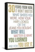 30 Years From Now (Light) Motivational-null-Framed Stretched Canvas