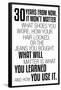 30 Years From Now (White) Motivational-null-Framed Poster