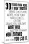 30 Years From Now (White) Motivational-null-Mounted Poster