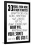 30 Years From Now (White) Motivational-null-Framed Poster