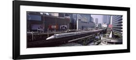 300 Series Shinkansen Train Leaving Railroad Station, Tokyo Prefecture, Kanto Region, Honshu, Japan-null-Framed Photographic Print