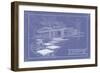 301 Cypress Dr. Blueprint - Inverse-Larry Hunter-Framed Giclee Print