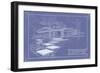 301 Cypress Dr. Blueprint - Inverse-Larry Hunter-Framed Giclee Print