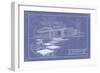 301 Cypress Dr. Blueprint - Inverse-Larry Hunter-Framed Giclee Print