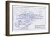 301 Cypress Dr. Blueprint-Larry Hunter-Framed Giclee Print