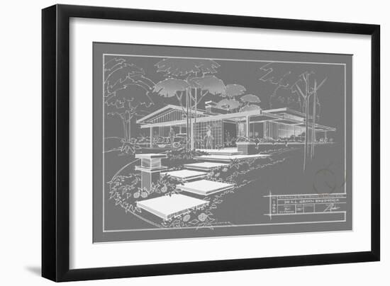 301 Cypress Dr. Grayline - Inverse-Larry Hunter-Framed Giclee Print