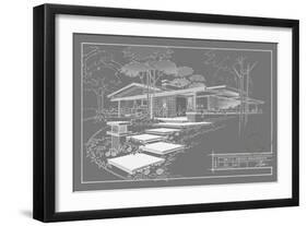 301 Cypress Dr. Grayline - Inverse-Larry Hunter-Framed Giclee Print