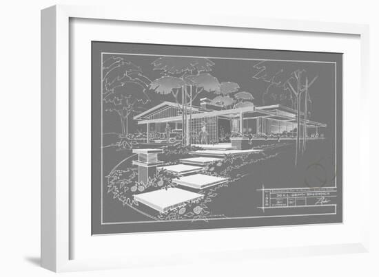 301 Cypress Dr. Grayline - Inverse-Larry Hunter-Framed Giclee Print