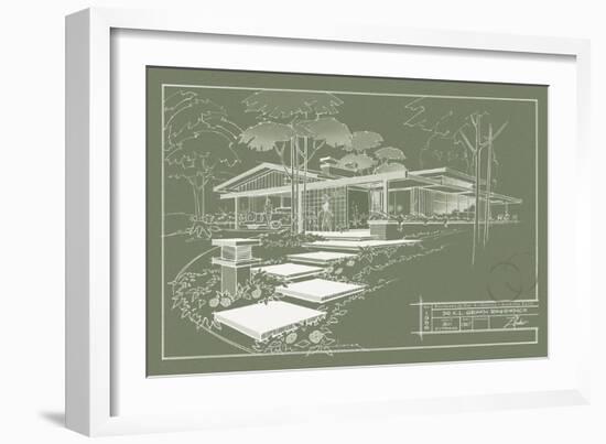 301 Cypress Dr. Moss - Inverse-Larry Hunter-Framed Giclee Print
