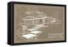 301 Cypress Dr. Sepia - Inverse-Larry Hunter-Framed Stretched Canvas