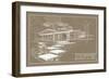 301 Cypress Dr. Sepia - Inverse-Larry Hunter-Framed Giclee Print