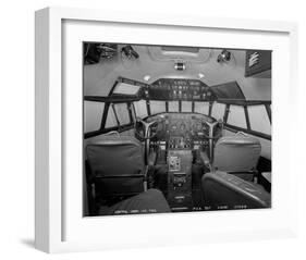 307 Stratoliner Flight Deck, 1940-null-Framed Art Print