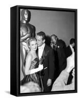 30th Annual Academy Awards, 1957. Joanne Woodward "The Three Faces of Eve" And Paul Newman-null-Framed Stretched Canvas