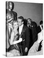 30th Annual Academy Awards, 1957. Joanne Woodward "The Three Faces of Eve" And Paul Newman-null-Stretched Canvas