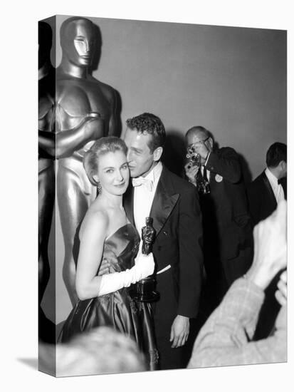 30th Annual Academy Awards, 1957. Joanne Woodward "The Three Faces of Eve" And Paul Newman-null-Stretched Canvas