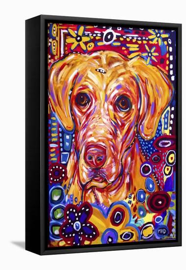 321 - Yellow Dog 2-MADdogART-Framed Stretched Canvas