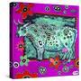 322 - Cosmic Green Cow-MADdogART-Stretched Canvas