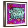 322 - Cosmic Green Cow-MADdogART-Framed Giclee Print