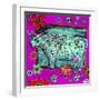 322 - Cosmic Green Cow-MADdogART-Framed Giclee Print