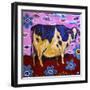 323 - Pink Cow-MADdogART-Framed Giclee Print