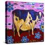 323 - Pink Cow-MADdogART-Stretched Canvas