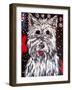 329 - White Dog-MADdogART-Framed Giclee Print