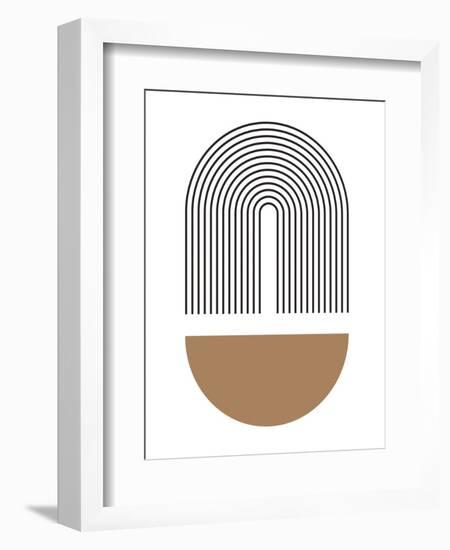32C Geometric White 96-AnnArt-Framed Art Print