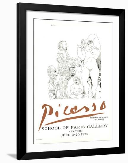 347 Series Etchings-Pablo Picasso-Framed Art Print