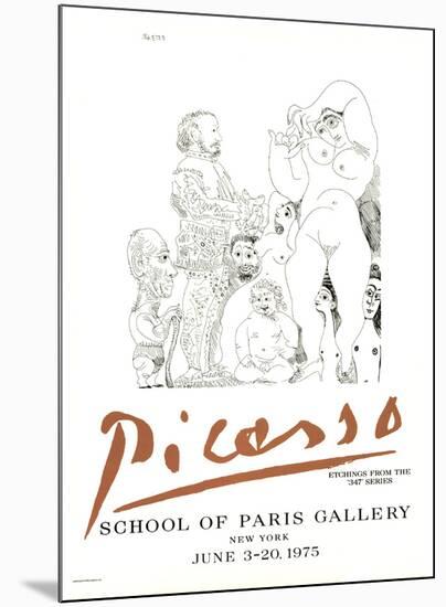347 Series Etchings-Pablo Picasso-Mounted Art Print