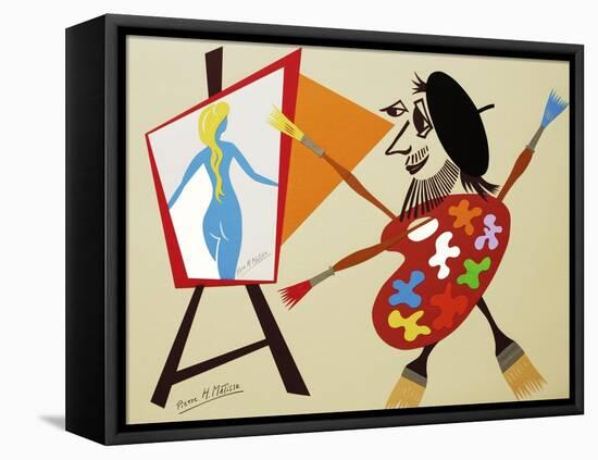 34CO-Pierre Henri Matisse-Framed Stretched Canvas