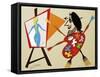 34CO-Pierre Henri Matisse-Framed Stretched Canvas