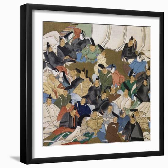 36 Poets, Painting on Paper by Ogata Korin (1658-1716), Japan, Edo Period, 17th-18th Century-Ogata Korin-Framed Giclee Print