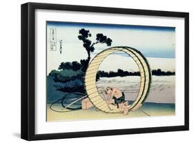 36 Views of Mount Fuji, no. 10: Fujimigahara in the Owari Province-Katsushika Hokusai-Framed Giclee Print