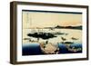 36 Views of Mount Fuji, no. 12: Tsukada Island in the Musashi Province-Katsushika Hokusai-Framed Giclee Print