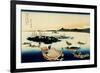 36 Views of Mount Fuji, no. 12: Tsukada Island in the Musashi Province-Katsushika Hokusai-Framed Giclee Print