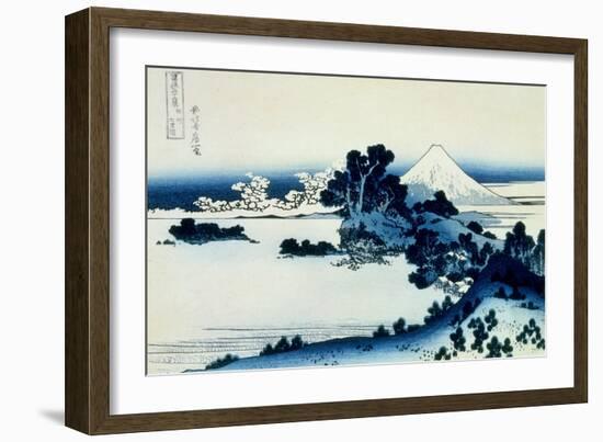 36 Views of Mount Fuji, no. 13: Shichiri Beach in Sagami Province-Katsushika Hokusai-Framed Giclee Print