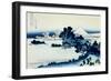 36 Views of Mount Fuji, no. 13: Shichiri Beach in Sagami Province-Katsushika Hokusai-Framed Giclee Print