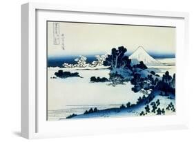 36 Views of Mount Fuji, no. 13: Shichiri Beach in Sagami Province-Katsushika Hokusai-Framed Giclee Print