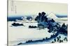 36 Views of Mount Fuji, no. 13: Shichiri Beach in Sagami Province-Katsushika Hokusai-Stretched Canvas