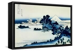 36 Views of Mount Fuji, no. 13: Shichiri Beach in Sagami Province-Katsushika Hokusai-Framed Stretched Canvas