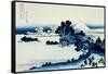 36 Views of Mount Fuji, no. 13: Shichiri Beach in Sagami Province-Katsushika Hokusai-Framed Stretched Canvas