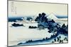 36 Views of Mount Fuji, no. 13: Shichiri Beach in Sagami Province-Katsushika Hokusai-Mounted Giclee Print